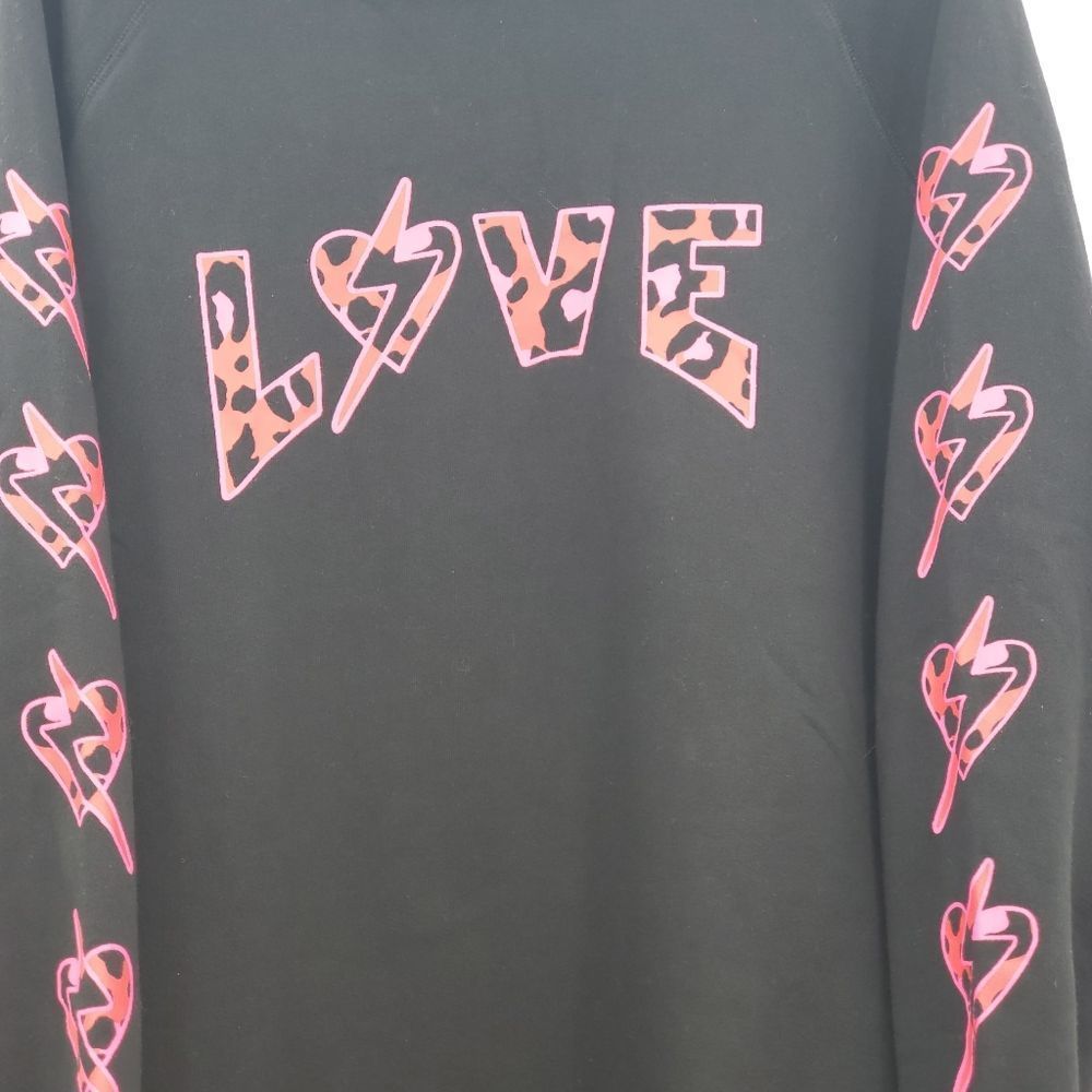 Torrid Tunic Cozy Hoodie Fleece Love Leopard Bolt Size 1X - Picture 4 of 17
